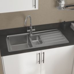 Swirl Canche 1.5 Bowl  Polished Stainless Steel Sink 1005mm x 505mm
