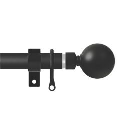 Renaissance Matt Black Metal Curtain Rings 19mm 6 Pack