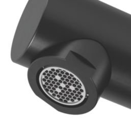 Swirl Bonda Black 250mm Standard Round Head Mono Basin Mixer Tap