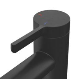 Swirl Bonda Black 250mm Standard Round Head Mono Basin Mixer Tap