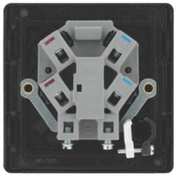 British General Evolve 13A Unswitched Fused Spur with LED Matt Black with Black Inserts