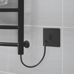 British General Evolve 13A Unswitched Fused Spur with LED Matt Black with Black Inserts