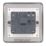 Hager Sollysta WRS51BSW 5A 1-Gang Unswitched Round Pin Socket Brushed Steel with White Inserts
