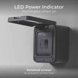 British General  IP66 13A Weatherproof Outdoor Switched Fused Spur with LED