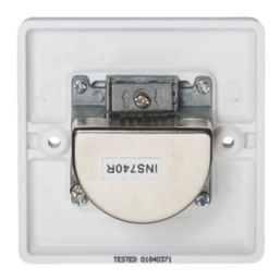 Crabtree Instinct 1-Gang Triplex Multimedia Socket White