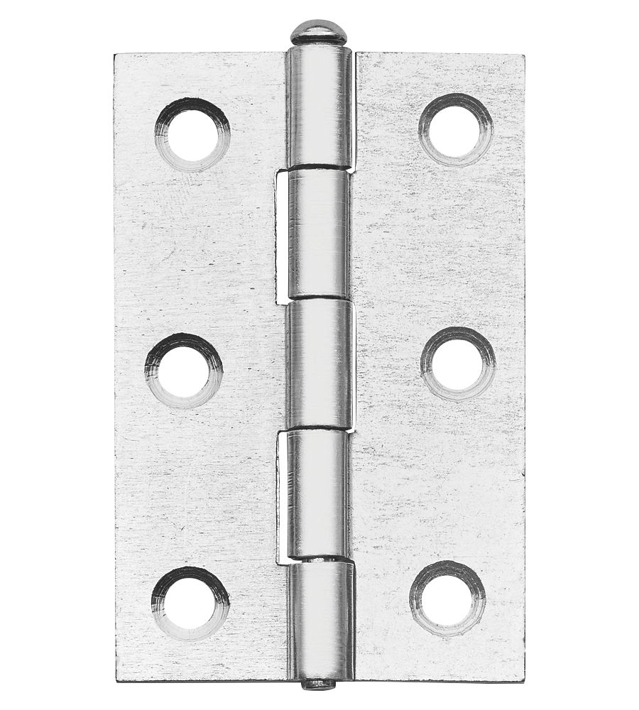 ZincPlated Loose Pin Butt Hinges 76mm x 29mm 2 Pack Screwfix