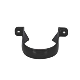FloPlast  Half Round Pipe Clips Black 68mm 10 Pack