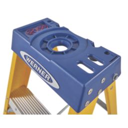 Werner Fibreglass 2.2m 8 Step Swingback A Frame Step Ladder