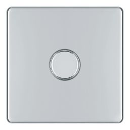 LAP  1-Gang 2-Way LED Dimmer Switch  Polished Chrome with Colour-Matched Inserts