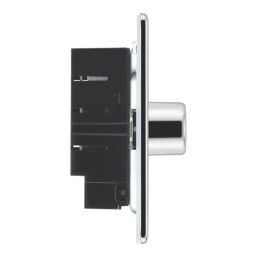 LAP  1-Gang 2-Way LED Dimmer Switch  Polished Chrome with Colour-Matched Inserts