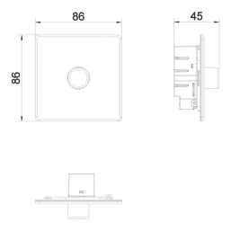 LAP  1-Gang 2-Way LED Dimmer Switch  Polished Chrome with Colour-Matched Inserts