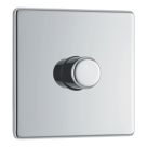 LAP  1-Gang 2-Way LED Dimmer Switch  Polished Chrome with Colour-Matched Inserts