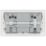 British General 800 Series 13A 2-Gang SP Switched Socket + 3.25A 22W 2-Outlet Type C USB Charger White