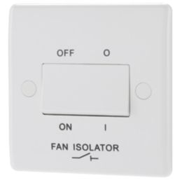 British General  10A 1-Gang 3-Pole Fan Isolator Switch White