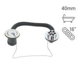 Flomasta Waste & Plug Chrome 16"
