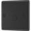 British General Nexus Metal 20A 1-Gang DP Control Switch Matt Black with LED