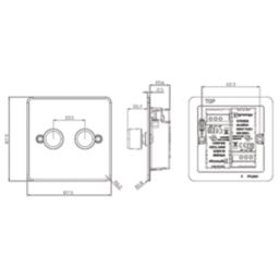 Knightsbridge  2-Gang 2-Way LED Intelligent Dimmer Switch  Brushed Chrome