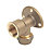 Flomasta  Brass Compression Adapting 90° Wall Plate Elbow 15mm x 1/2"