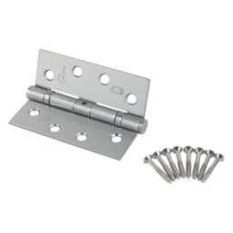 Eclipse  Satin Chrome Grade 11 Fire Rated Ball Bearing Hinges 102mm x 76mm 3 Pack