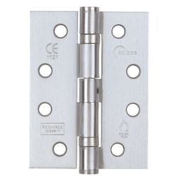 Eclipse  Satin Chrome Grade 11 Fire Rated Ball Bearing Hinges 102mm x 76mm 3 Pack