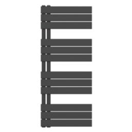 Flomasta Cantilever 1200mm x 500mm 1665BTU Black Vertical Designer Radiator