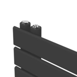 Flomasta Cantilever 1200mm x 500mm 1665BTU Black Vertical Designer Radiator