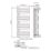Flomasta Cantilever 1200mm x 500mm 1665BTU Black Vertical Designer Radiator
