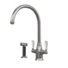 ETAL Oswald  Dual Lever Kitchen Mixer with Rinse Pewter