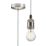 Knightsbridge Vintage 1.8m Pendant Set Light Fitting E27 Brushed Chrome 3 1/2"