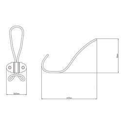 Essentials Hook Black 147mm