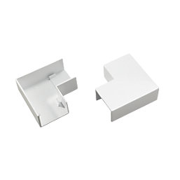 Tower  Flat Trunking Angle 38mm x 25mm 2 Pack