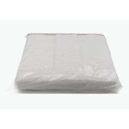 L-PRO Extra Large Knitted Cloths / Dishcloths White with Red Hemmed Edge 30cm x 50cm 20 Pack