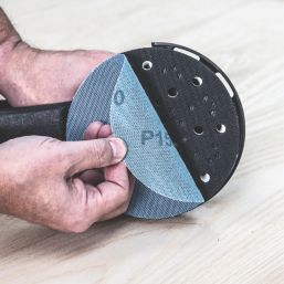 Trend Pro Mesh AB/125/180P 180 Grit Mesh Wood, Paint, Plastic, Filler, Plaster & Metal Random Orbital Sanding Discs 125mm 5 Pack