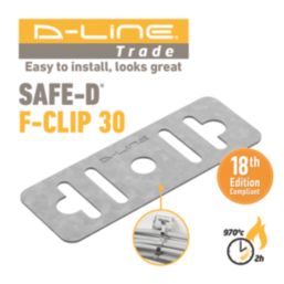 D-Line  Fire Rated Safe-D F-Clip 25/30mm 100 Pack