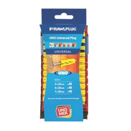 Rawlplug Uno Mixed Wall Plugs 144 Pieces