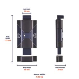 Squire  Steel Locking Bolt 113mm Blue