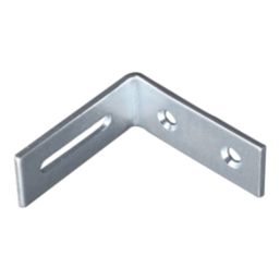 Essentials Adjustable Corner Brackets Silver 60mm x 60mm x 20mm 10 Pack