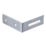 Essentials Adjustable Corner Brackets Silver 60mm x 60mm x 20mm 10 Pack