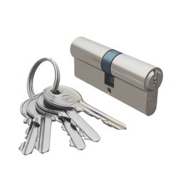 Smith & Locke  6-Pin Double Cylinder Lock 40-45 (85mm) Satin Nickel