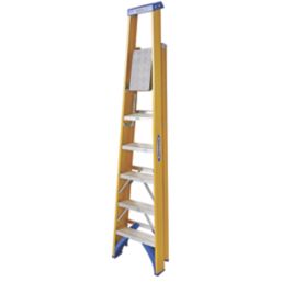 Werner Fibreglass 2.01m 6 Step Platform Step Ladder