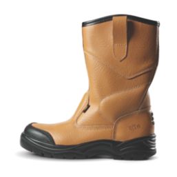 Site Gravel Size 9  Tan  Steel Toe Cap Safety Rigger Boots