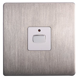 Energenie 1-Gang 1-Way Light Switch Brushed Steel