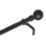 Renaissance Matt Black Curtain Pole 28/25mm x 120-210cm