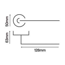 Smith & Locke Scilly Fire Rated Lever on Rose Door Handles Pair Chrome / Brushed Nickel