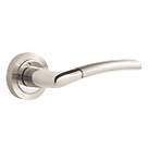 Smith & Locke Scilly Fire Rated Lever on Rose Door Handles Pair Chrome / Brushed Nickel
