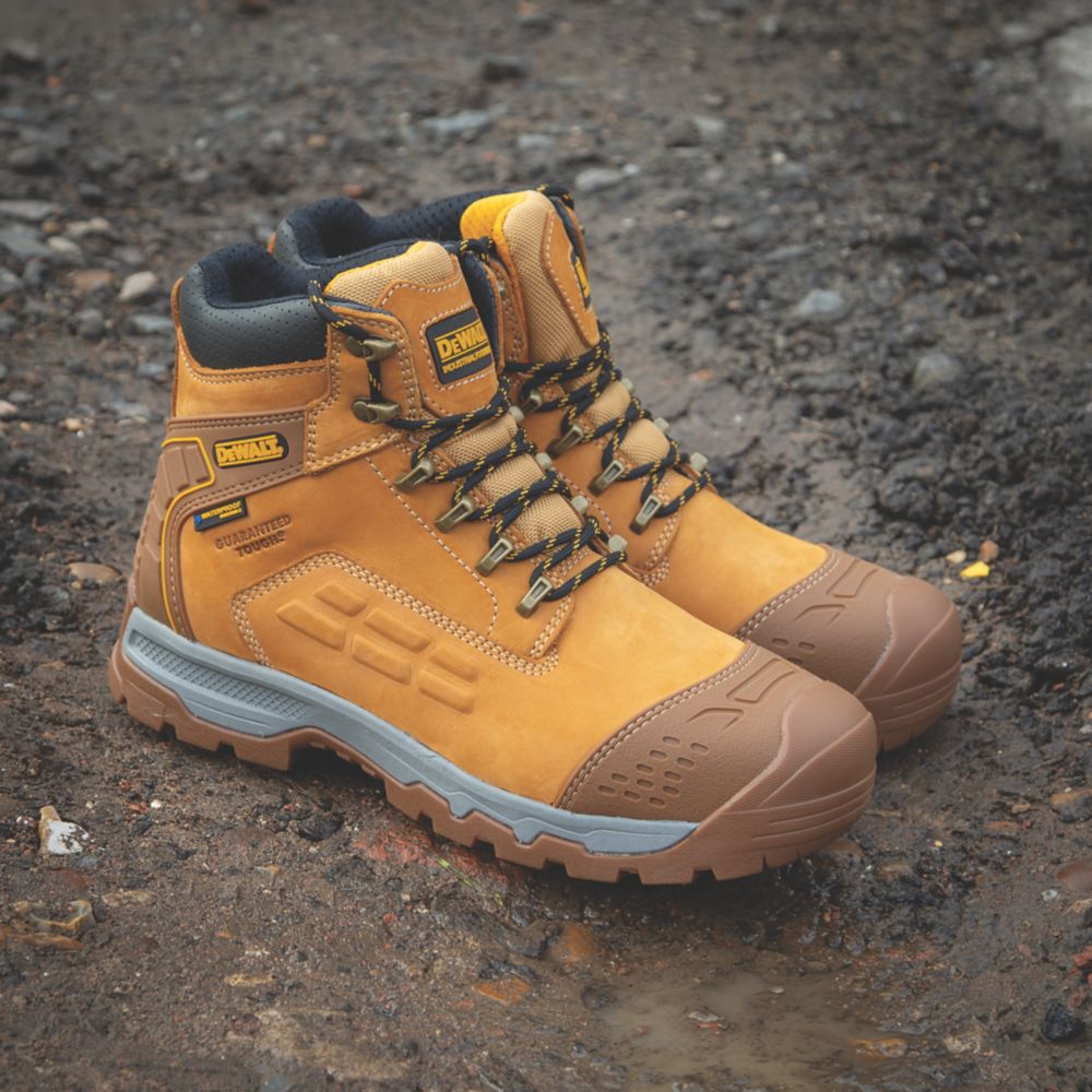 DeWalt Defiance Size 10 Honey Waterproof Steel Toe Cap Safety Boots