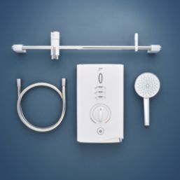 Mira Sport Max with Airboost White/Chrome 9kW  Electric Shower