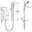 Mira Sport Max with Airboost White/Chrome 9kW  Electric Shower
