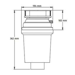 McAlpine WDU-2ASUK Food Waste Disposer with Built-In Air Switch