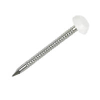 uPVC Nails White Head A4 Stainless Steel Shank 2 x 30mm 250 Pack